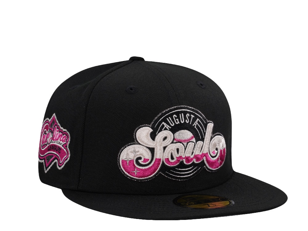 New Era Augusta Green Jackets Carolina League Black Prime Edition 59Fifty Fitted Cap