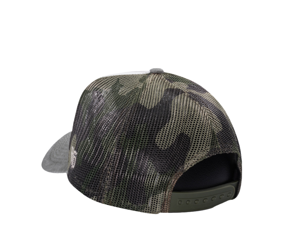 Parallel Union Stencil Script White Edition Trucker Snapback Cap