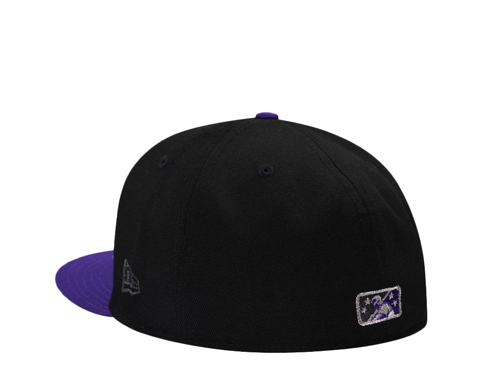 New Era Fresno Grizzlies Lowriders Black Purple Two Tone Edition 59Fifty Fitted Hat
