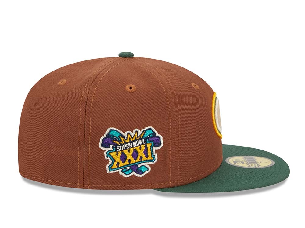 New Era Green Bay Packers Super Bowl XXXI Harvest Two Tone Edition 59Fifty Fitted Hat