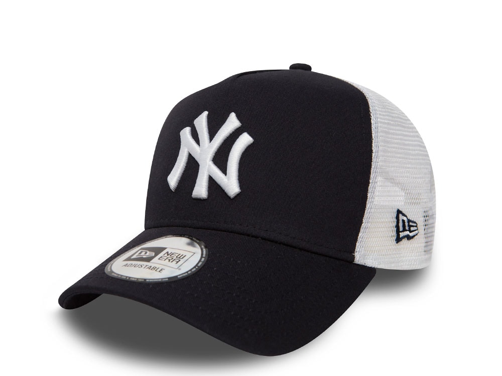 New Era New York Yankees Navy and White A Frame Trucker Snapback Hat