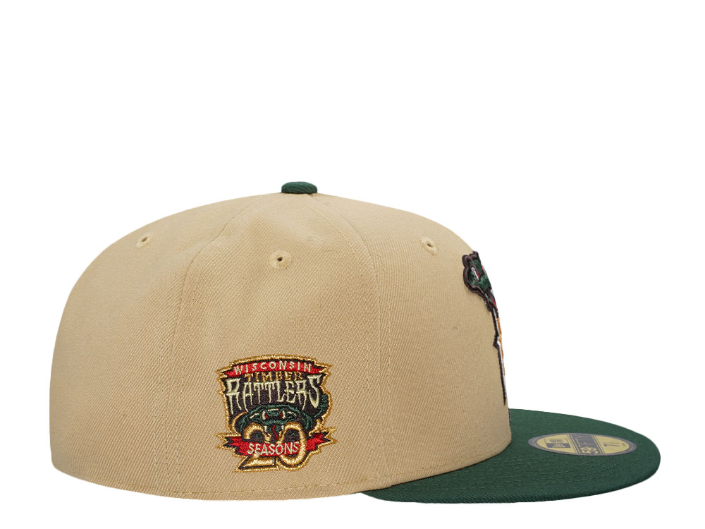New Era Wisconsin Timber Rattlers 20 Seasons Vegas Gold Two Tone Edition 59Fifty Fitted Hat