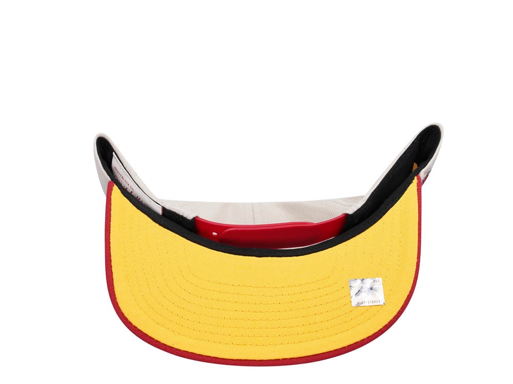 Mitchell & Ness Miami Heat Sail Off White Two Tone Snapback Hat