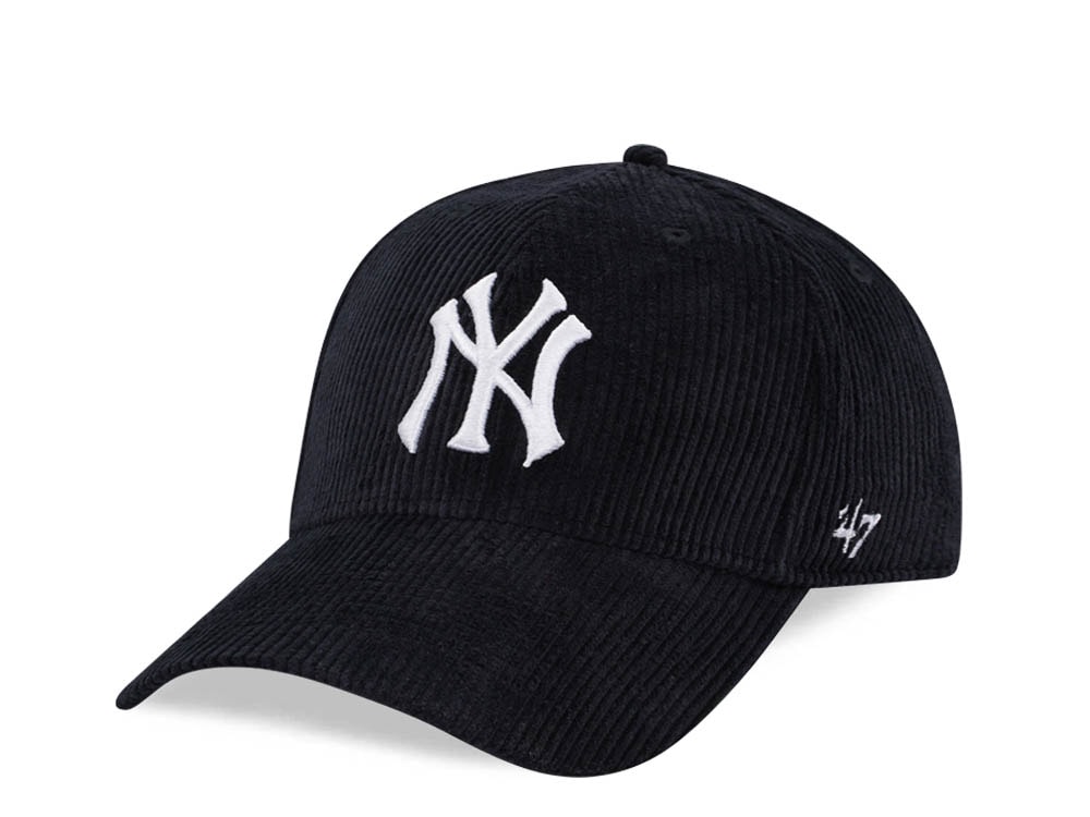 47Brand New York Yankees Black Thick Cord MVP Strapback Hat