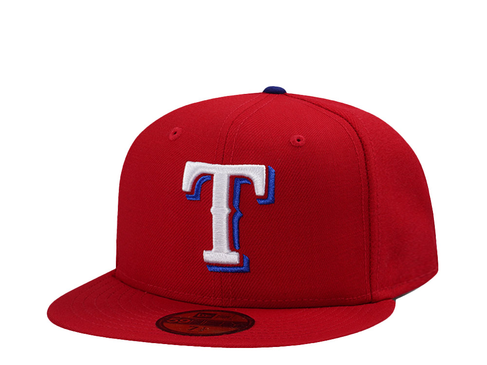 New Era Texas Rangers Wool Authentic On-Field Scarlet Prime Edition 59Fifty Fitted Cap