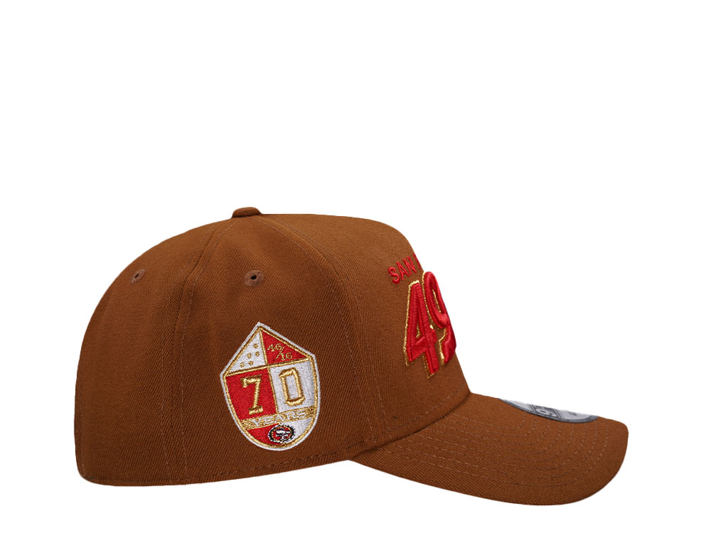 New Era San Francisco 49ers 70 Years Bourbon Prime Edition 9Forty A Frame Snapback Hat