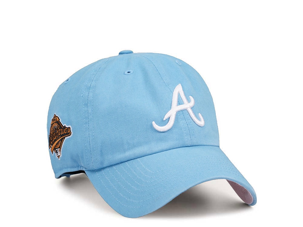 47Brand Atlanta Braves World Series 1995 Columbia Double Under Clean Up Strapback Hat