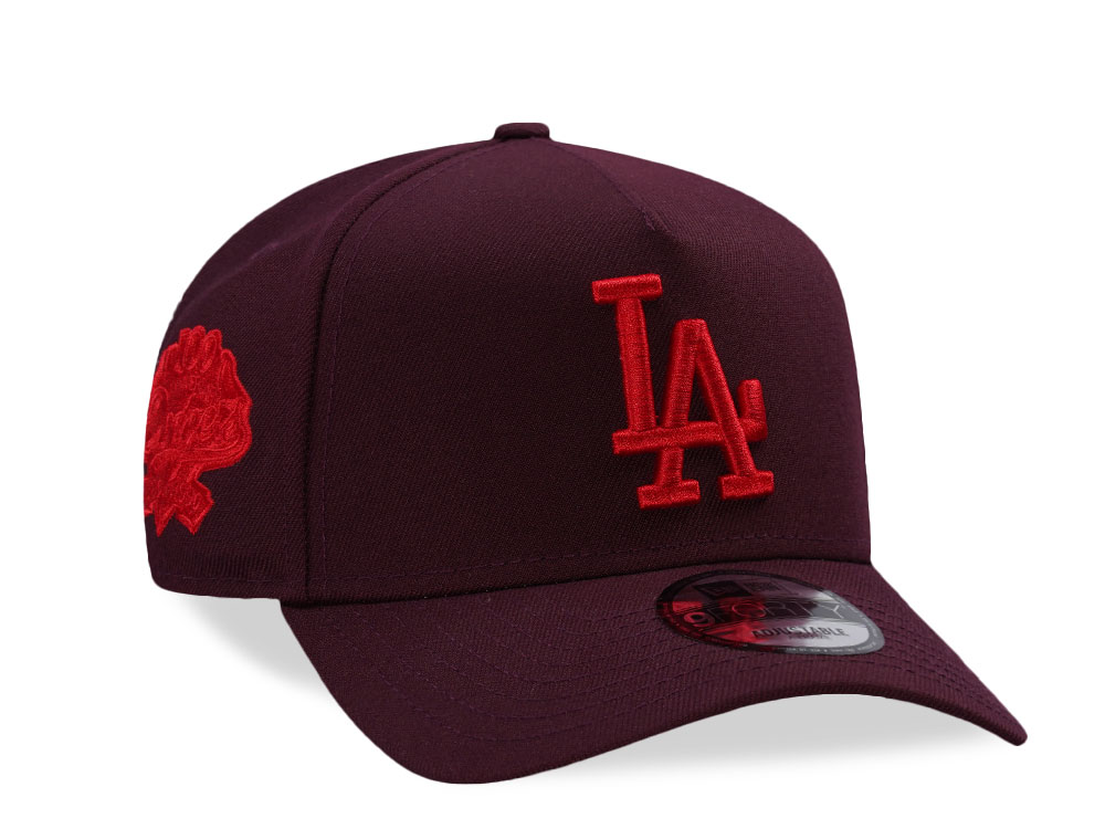New Era Los Angeles Dodgers 40th Anniversary Maroon Prime Edition 9Forty A Frame Snapback Cap