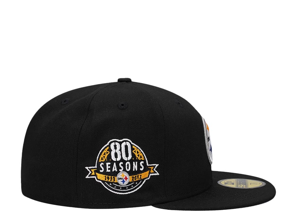 New Era Pittsburgh Steelers 80 Seasons Black Classic Edition 59Fifty Fitted Hat