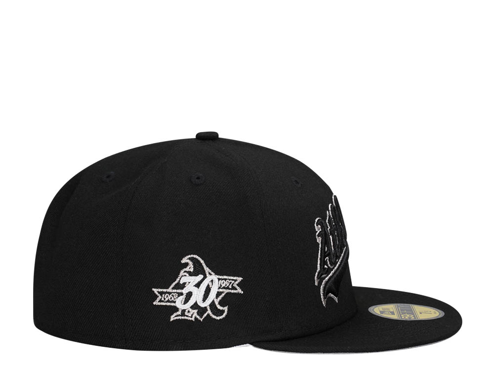 New Era Oakland Athletics 30th Anniversary Black Silver Color Flip Edition 59Fifty Fitted Hat