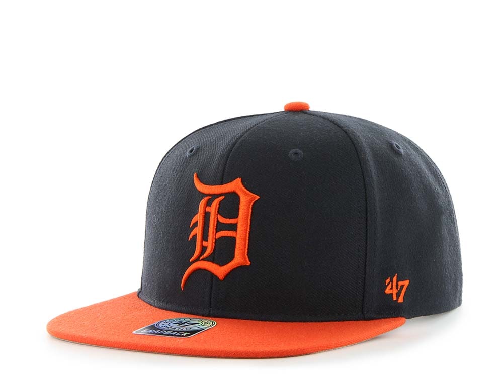 47Brand Detroit Tigers Sure Shot Captain Two Tone Navy Snapback Hat