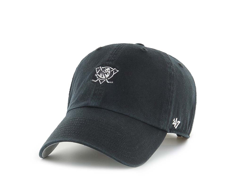 47Brand Anaheim Ducks Black Base Runner Clean up Strapback Hat