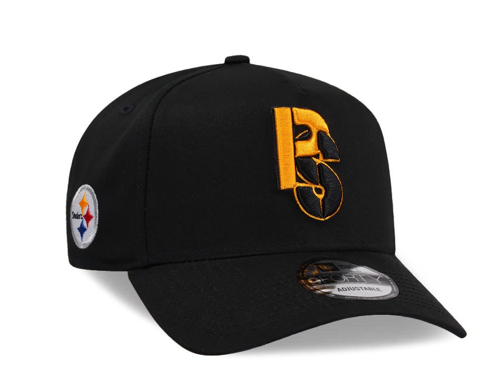 New Era Pittsburgh Steelers City Originals Black 9Forty A Frame Snapback Hat