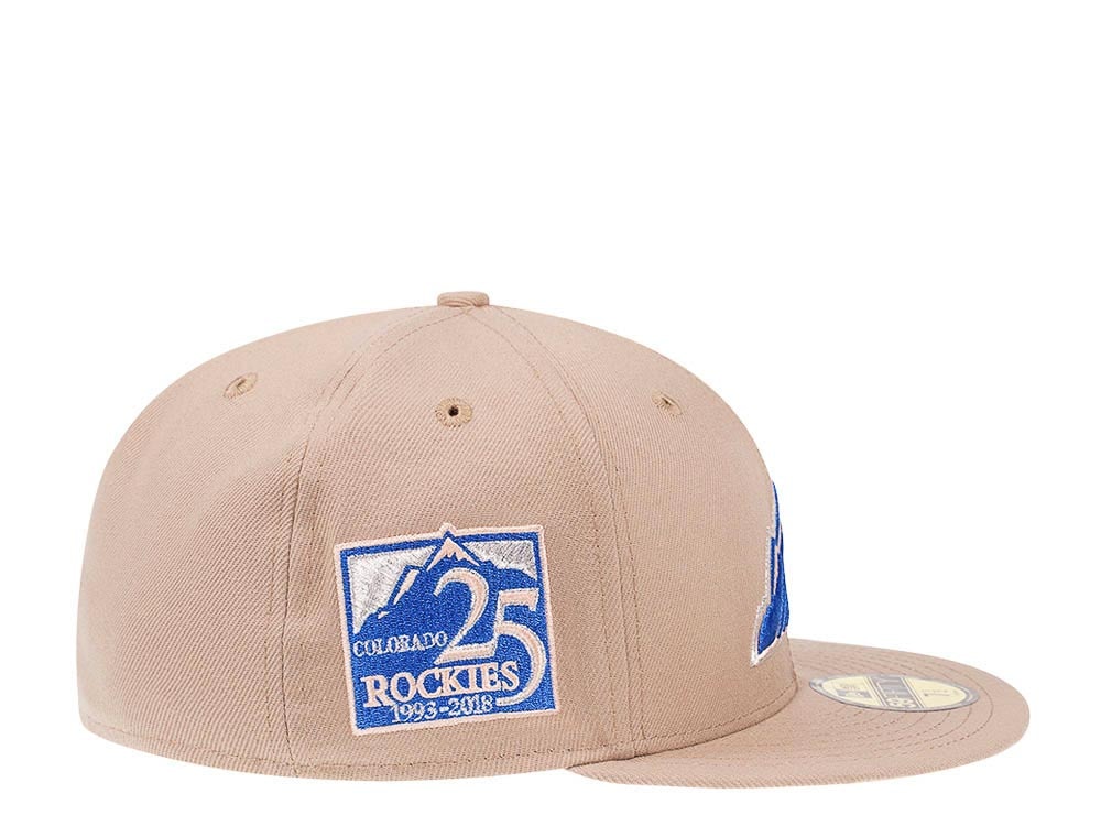 New Era Colorado Rockies 25th Anniversary Sand Peach Edition 59Fifty Fitted Hat