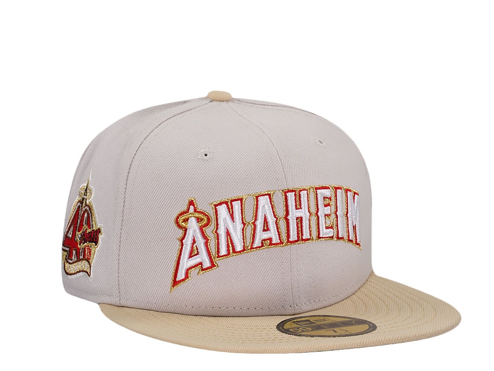 New Era Anaheim Angels 40th Anniversary Sneaky Gold Two Tone Edition 59Fifty Fitted Hat