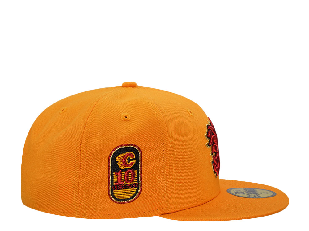 New Era Calgary Flames 10th Anniversary Gold Throwback Edition 59Fifty Fitted Cap