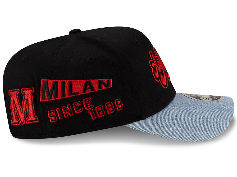 New Era Ac Milan Tonal Floral Edition Blue 9Fifty Stretch Snapback Hat