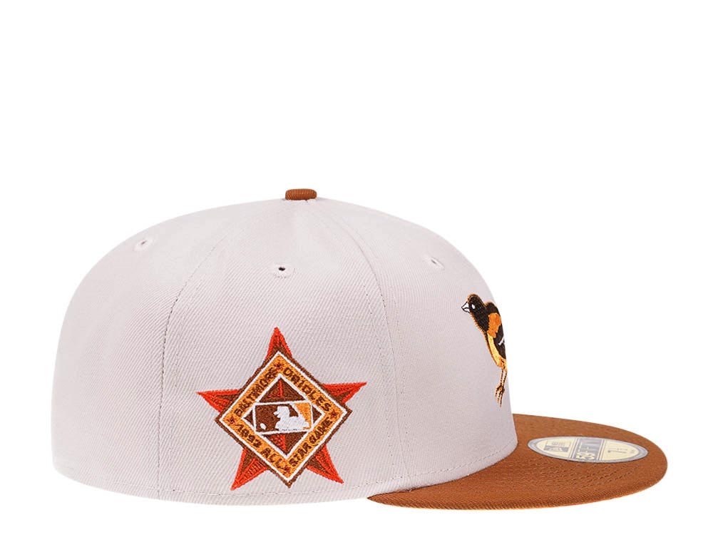 New Era Baltimore Orioles All Star Game 1993 Stone Bourbon Two Tone Edition 59Fifty Fitted Hat