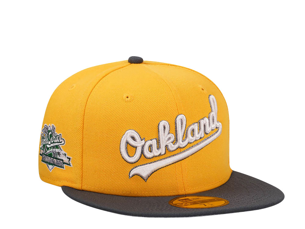 New Era Oakland Athletics World Series 1989 Misty Gold Two Tone Edition 59Fifty Fitted Hat