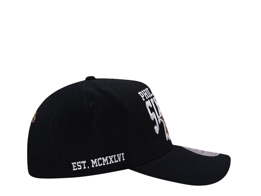 Mitchell & Ness Philadelphia 76ers Black Pro Pinch Fit Snapback Hat