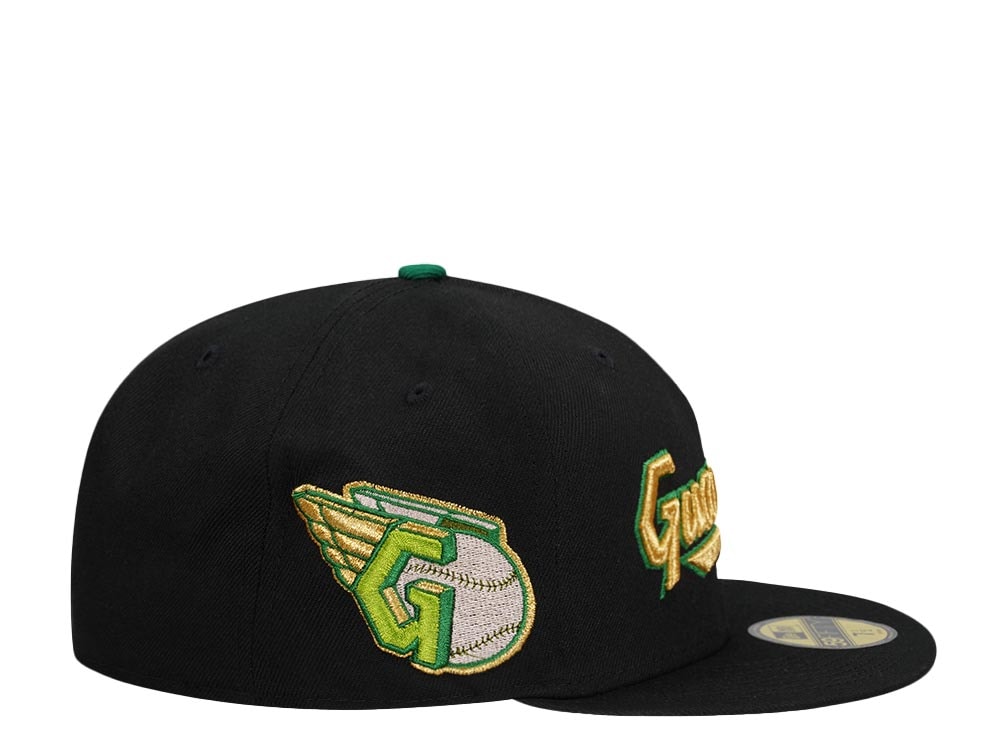 New Era Cleveland Guardians Black Gold Prime Edition 59Fifty Fitted Hat