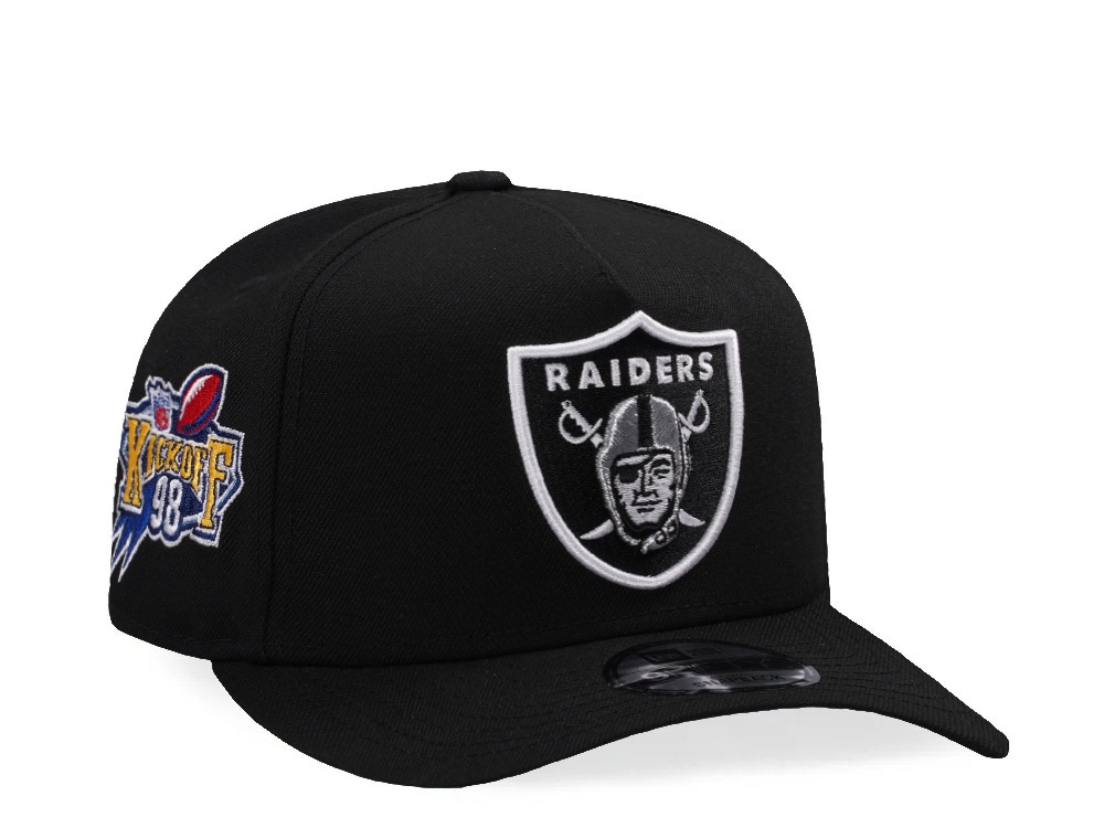 New Era Las Vegas Raiders Kickoff 1998 Black Prime Edition 9Fifty A Frame Snapback Cap