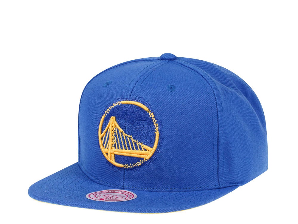 Mitchell & Ness Golden State Warriors NBA Embroidery Glitch Hardwood Classic Snapback Hat