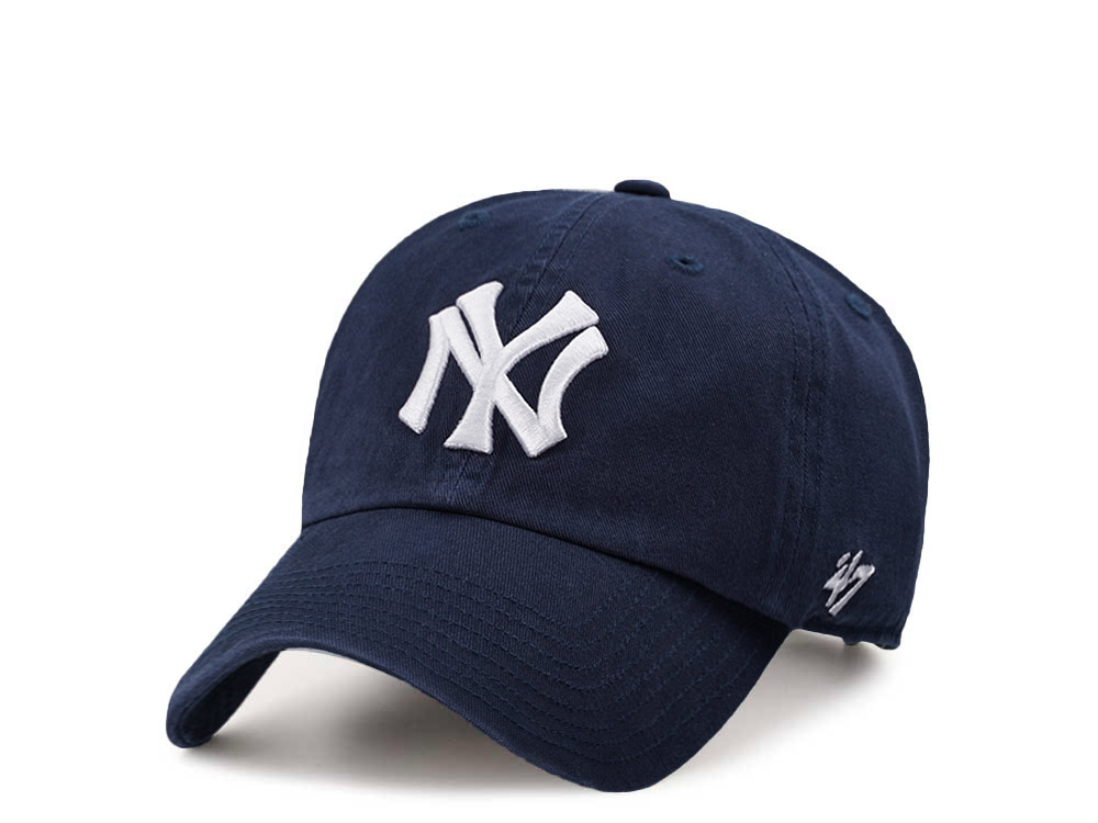 47Brand New York Yankees Cooperstown Navy Clean Up Strapback Hat