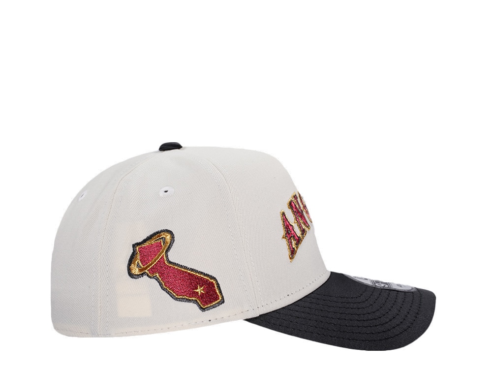New Era California Angels Gold Chrome Two Tone 9Forty A Frame Snapback Hat