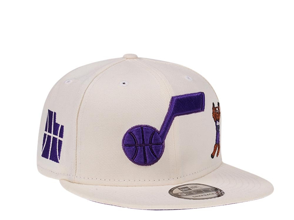 New Era Utah Jazz Bear Chrome White Edition 9Fifty Snapback Hat