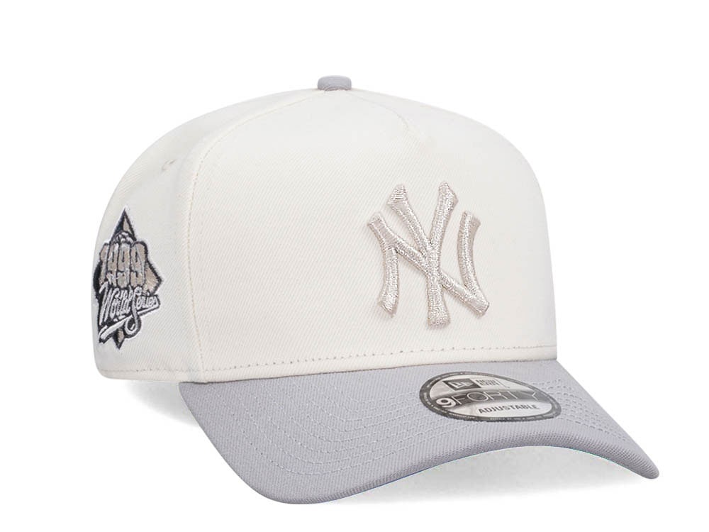 New Era New York Yankees World Series 1999 Chrome Metallic Two Tone Edition 9Forty A Frame Snapback Hat