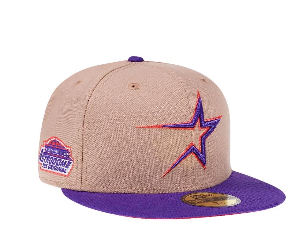 New Era Houston Astros Astrodome Camel Prime Two Tone 59Fifty Fitted Hat