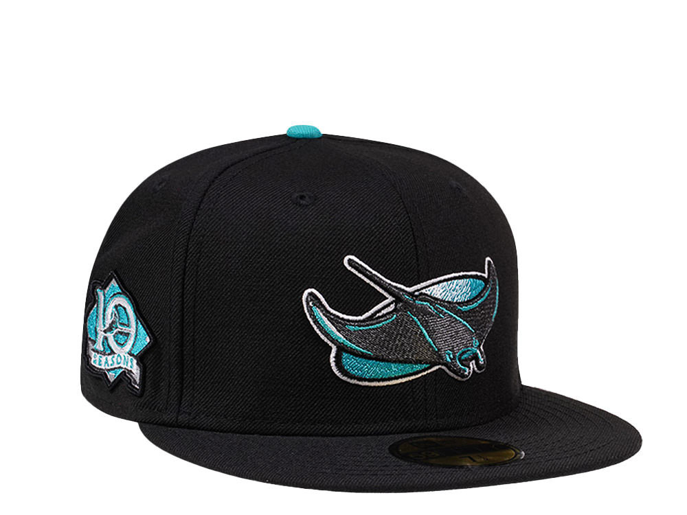 New Era Tampa Bay Rays 10 Seasons Black Pearl  Edition 59Fifty Fitted Hat
