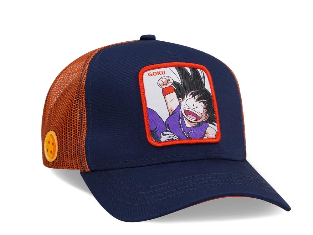 Capslab Dragon Ball Goku Blue/Orange Trucker Snapback Hat