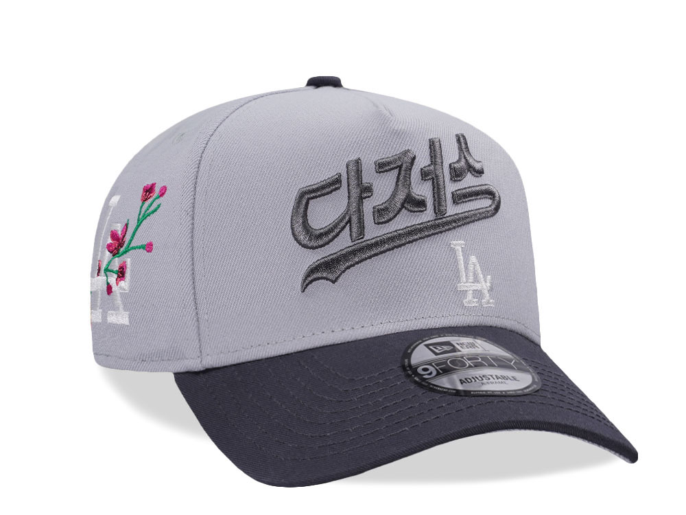 New Era Los Angeles Dodgers Cherry Blossom Grey Two Tone Edition 9Forty A Frame Snapback Cap