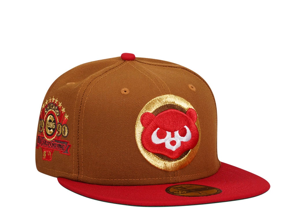 New Era Chicago Cubs All Star Game 1990 Prime Gold Two Tone Throwback Edition 59Fifty Fitted Hat