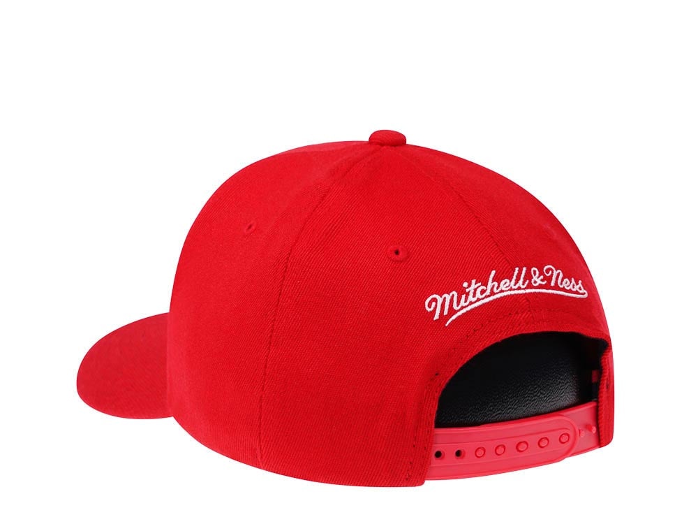 Mitchell & Ness Portland Trail Blazers Team Ground Red Line Solid Flex Snapback Hat