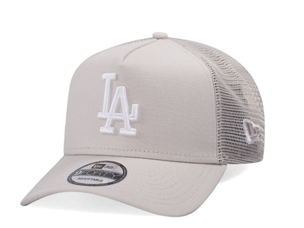 New Era Los Angeles Dodgers Stone Classic Trucker A Frame 9Forty Snapback Hat