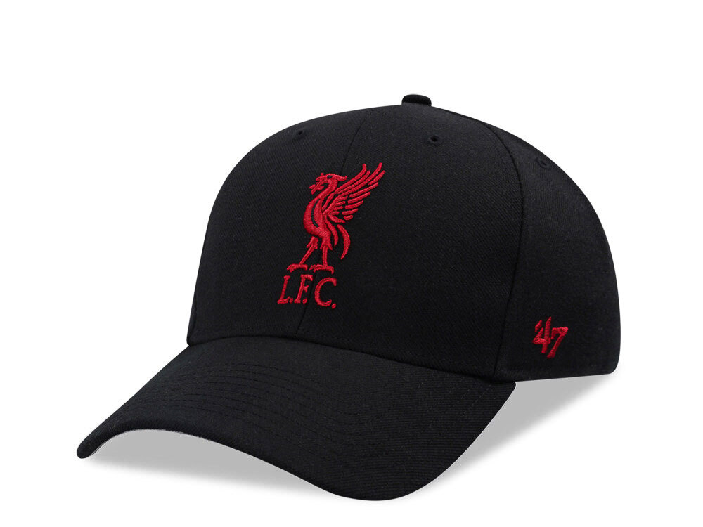 47Brand Liverpool FC Black and Red MVP Strapback Hat