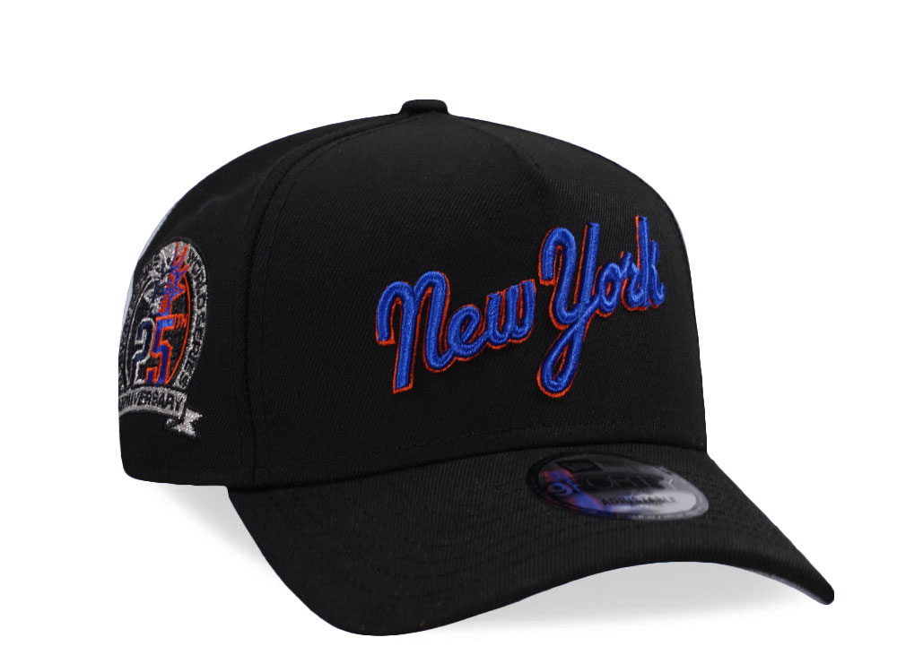 New Era New York Mets 25th Anniversary Black Prime Edition 9Forty A Frame Snapback Cap