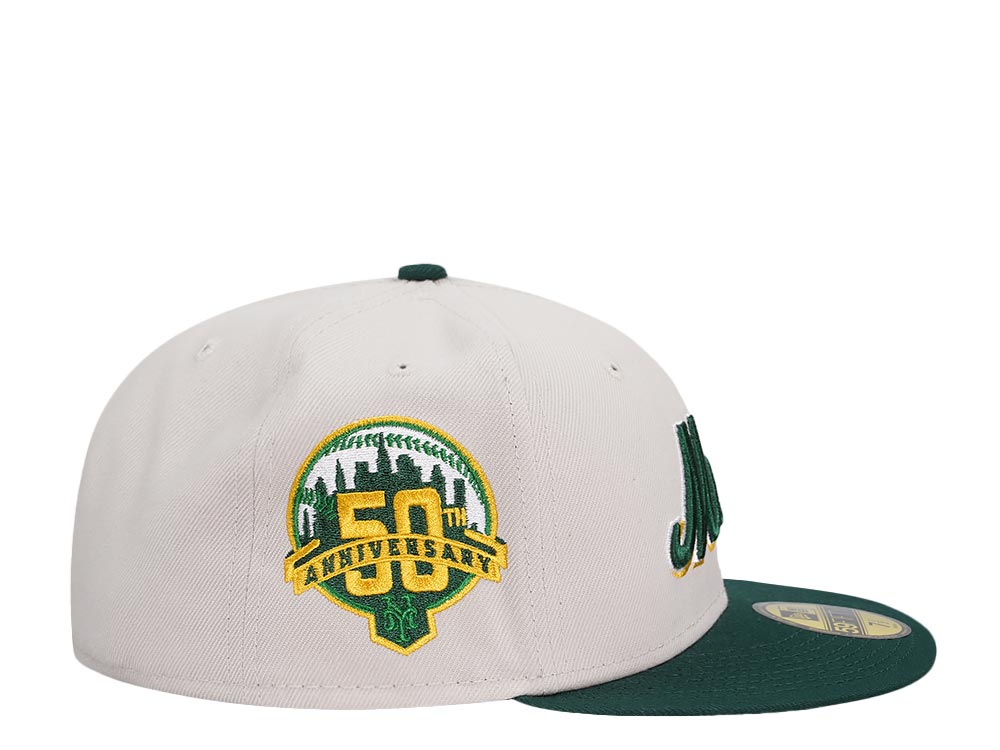 New Era New York Mets 50th Anniversary Stone Field Green Two Tone Edition 59Fifty Fitted Hat