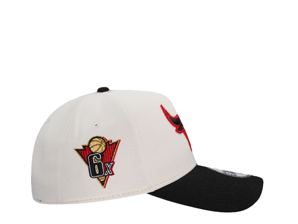 New Era Chicago Bulls 6x Champions Chrome Two Tone 9Forty A Frame Snapback Hat