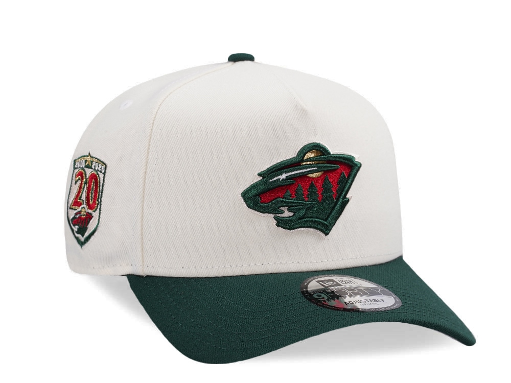 New Era Minnesota Wild 20th Anniversary Chrome Two Tone Edition 9Forty A Frame Snapback Cap