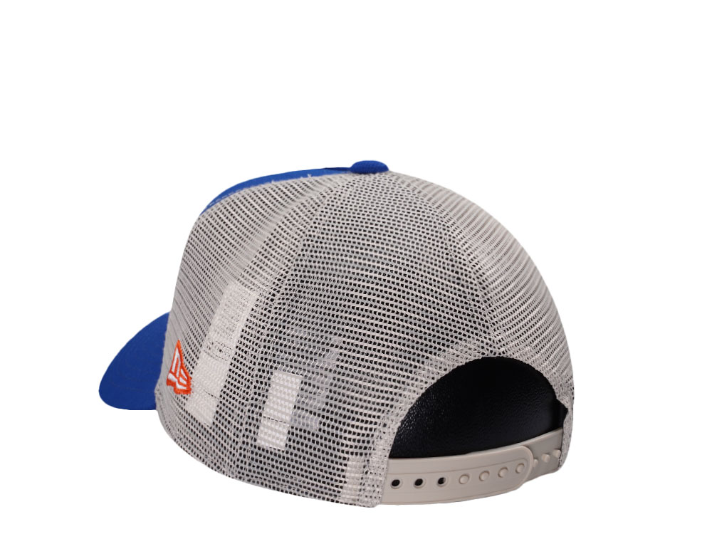 New Era New York Mets Vintage Script Blue Trucker Edition 9Forty A Frame Snapback Cap
