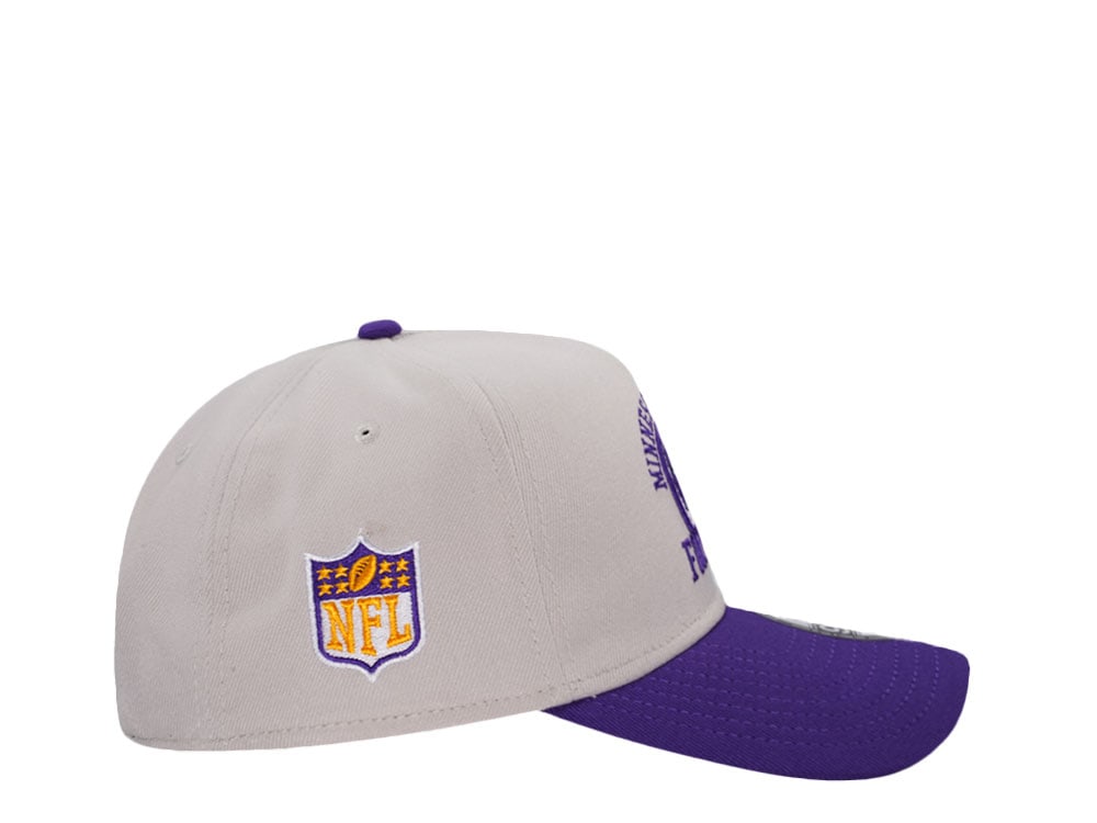 New Era Minnesota Vikings Stone Two Tone 9Forty A Frame Snapback Hat
