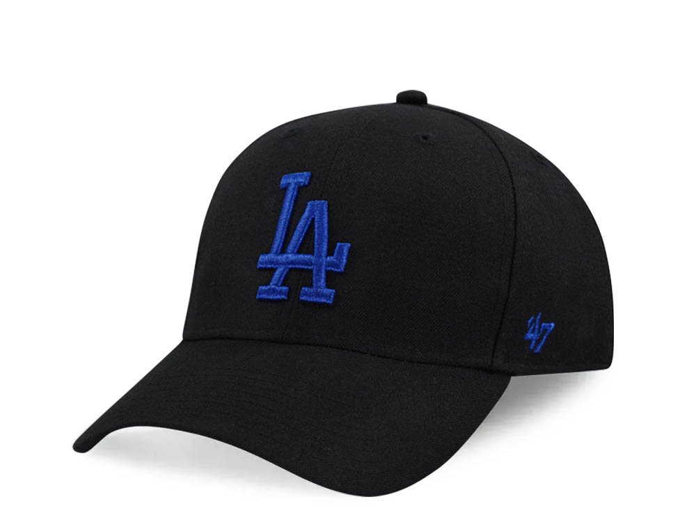 47Brand Los Angeles Dodgers Black MVP Snapback Hat
