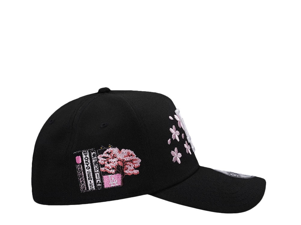 New Era Los Angeles Dodgers Tokyo Series Cherry Blossom Black Pink Edition 9Forty A Frame Snapback Cap