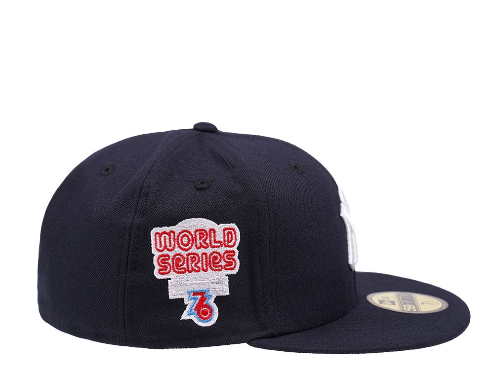 New Era New York Yankees World Series 1976 Navy and Pink Edition 59Fifty Fitted Hat