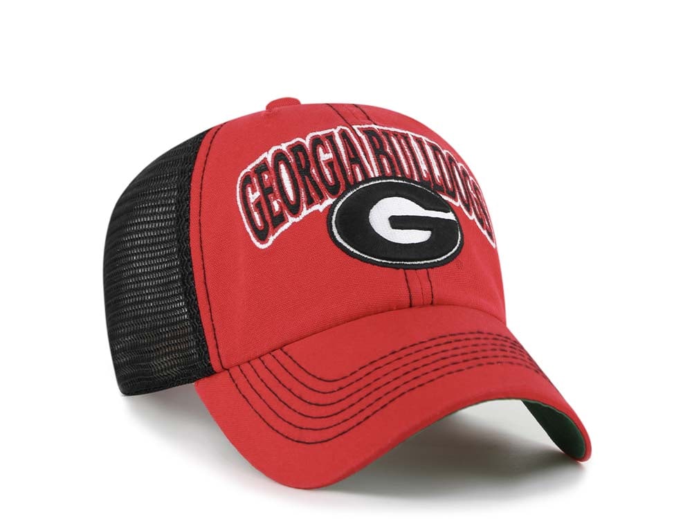 47Brand Georgia Bulldogs Vintage Red Trucker Clean Up Snapback Hat