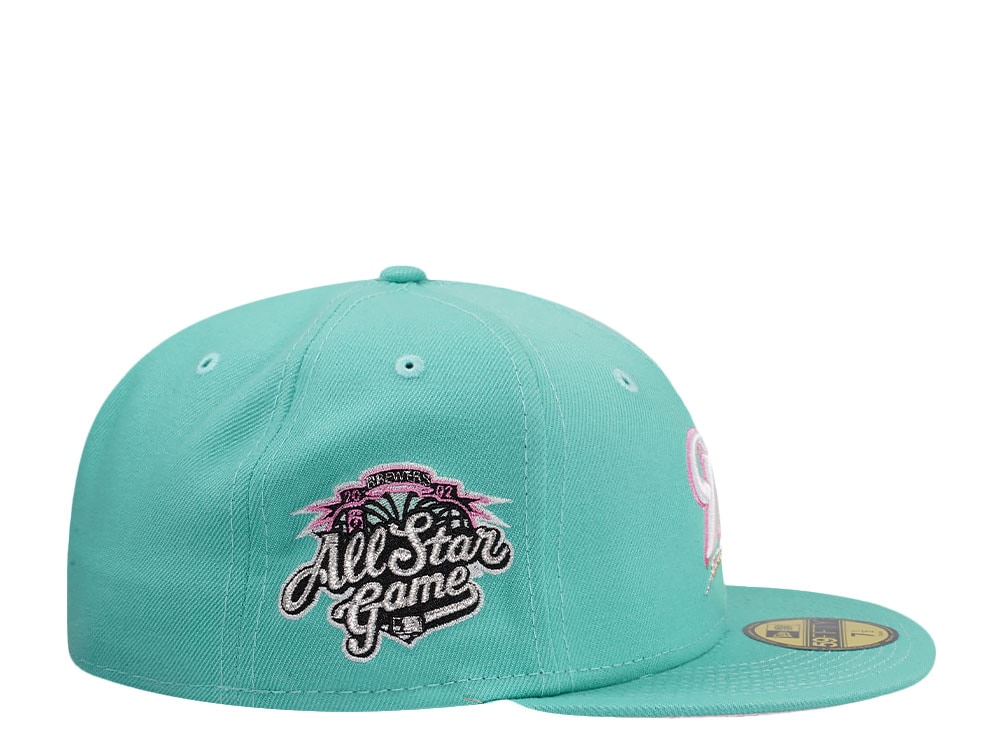 New Era Milwaukee Brewers All Star Game 2002 Teal Pink Edition 59Fifty Fitted Hat